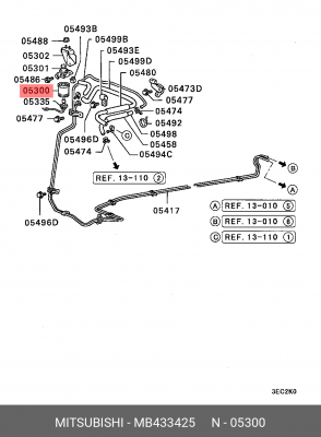 Фильтр топливный MB433425 MITSUBISHI
