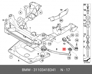 Опора шаровая подвески 31 10 3 418 341 BMW