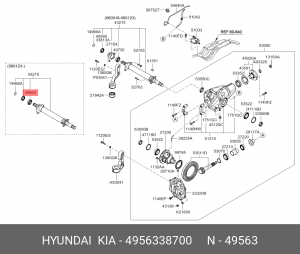 Подшипник 4956338700 HYUNDAI KIA