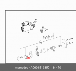 Втулка стартера A 000 151 68 50 MERCEDES BENZ
