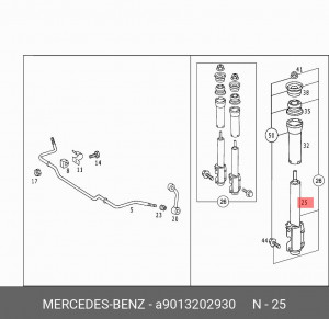 Амортизатор подвески A9013202930 MERCEDES BENZ