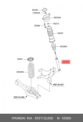 Амортизатор подвески 553112L000 HYUNDAI KIA