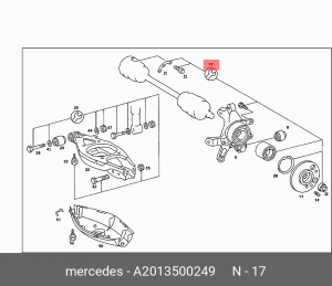 Подшипник ступицы колеса A 201 350 02 49 MERCEDES BENZ