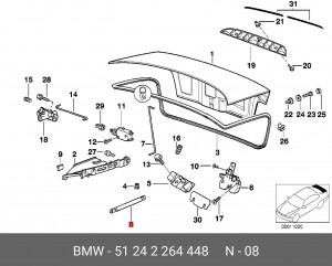 Амортизатор крышки багажника 51 24 2 264 448 BMW