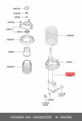 Амортизатор подвески 5465025550 HYUNDAI KIA