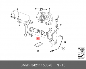 Суппорт тормозной (ремкомплект) 34 21 1 158 578 BMW