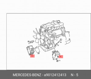 Подушка двигателя A9012412413 MERCEDES BENZ