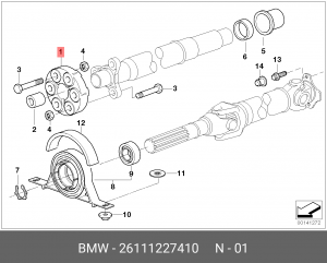Муфта карданного вала 26 11 1 227 410 BMW