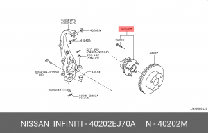 Ступица колеса 40202-EJ70A NISSAN