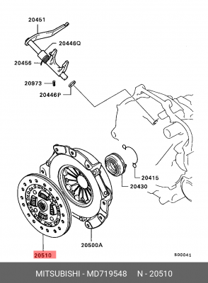 Диск сцепления MD719548 MITSUBISHI