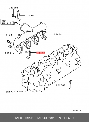 Прокладка впускного коллектора ME200285 MITSUBISHI