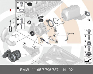 Турбокомпрессор 11657796787 BMW