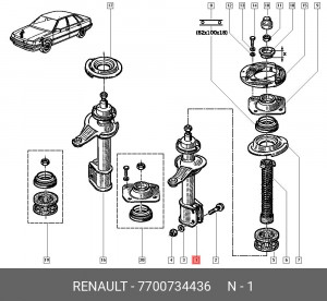 Амортизатор подвески 7700734436 RENAULT