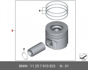 Поршень ДВС 11 25 7 810 825 BMW
