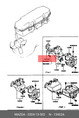 Прокладка выпускного коллектора 0324-13-502 MAZDA