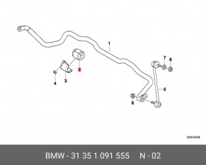 Втулка стабилизатора 31 35 1 091 555 BMW