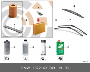 Фильтр воздушный 13 72 1 491 749 BMW