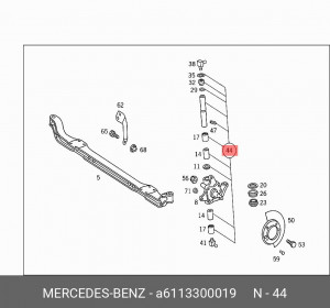 Шкворень поворотного кулака (ремкомплект) A 611 330 00 19 MERCEDES BENZ