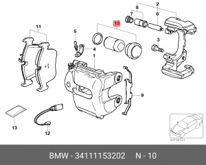 Суппорт тормозной (ремкомплект) 34 11 1 153 202 BMW
