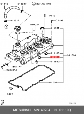 Прокладка крышки распредвала MN149704 MITSUBISHI