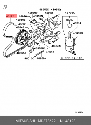 Ремень приводной MD373622 MITSUBISHI
