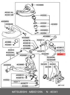 Отбойник подвески MB831096 MITSUBISHI
