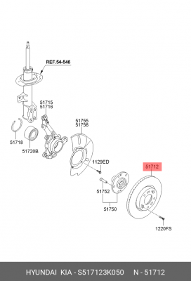 Диск тормозной S517123K050 HYUNDAI KIA