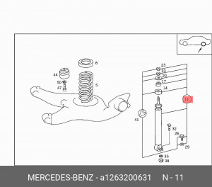 Амортизатор подвески A1263200631 MERCEDES BENZ