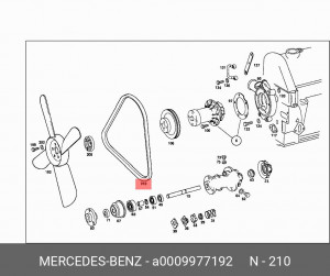Ремень приводной A0009977192 MERCEDES BENZ
