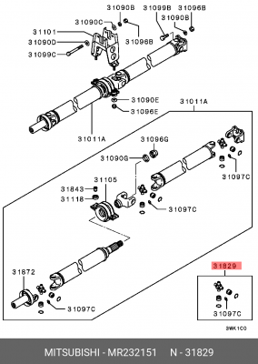 Крестовина карданного вала MR232151 MITSUBISHI