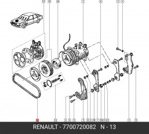 Ремень приводной 77 00 720 082 RENAULT