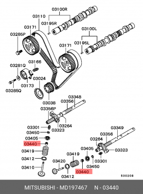 Колпачок маслосъемный MD197467 MITSUBISHI