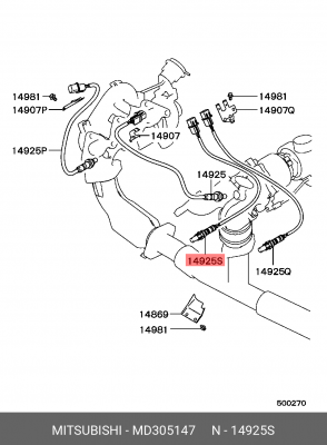 Датчик кислородный (лямбда-зонд) MD305147 MITSUBISHI