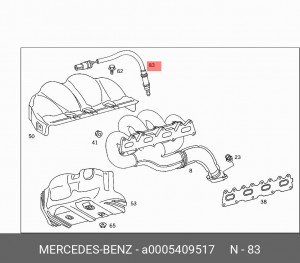 Датчик кислородный (лямбда-зонд) A 000 540 95 17 MERCEDES BENZ
