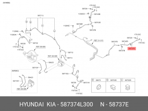 Шланг тормозной 587374L300 HYUNDAI KIA