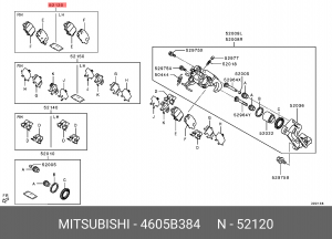 Колодки тормозные дисковые 4605B384 MITSUBISHI