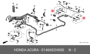 Шланг тормозной 01466S2H000 HONDA