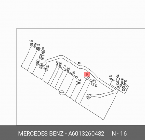 Втулка стабилизатора A 601 326 04 82 MERCEDES BENZ