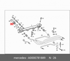 Регулятор давления подачи топлива A0000781889 MERCEDES BENZ