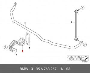 Втулка стабилизатора 31 35 6 763 267 BMW