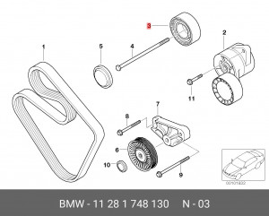Ролик ремня ГРМ 11 28 1 748 130 BMW
