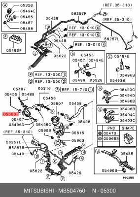 Фильтр топливный MB504760 MITSUBISHI