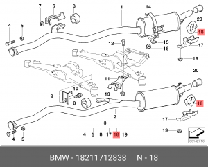Кольцо резиновое 18 21 1 712 838 BMW