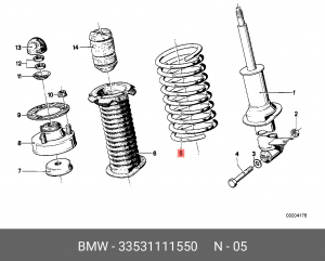 Пружина подвески 33 53 1 111 550 BMW