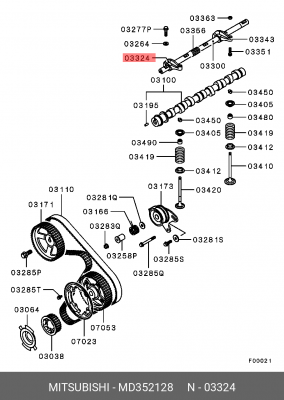 Коромысло - рокер клапана MD352128 MITSUBISHI