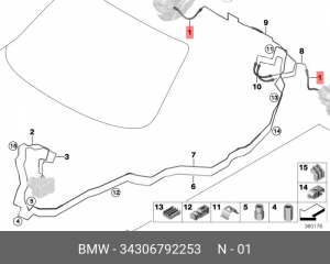 Шланг тормозной 34 30 6 792 253 BMW
