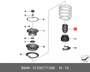 Отбойник амортизатора подвески 31 33 6 771 380 BMW