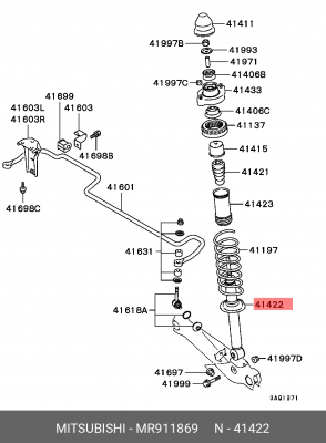 Амортизатор подвески MR911869 MITSUBISHI