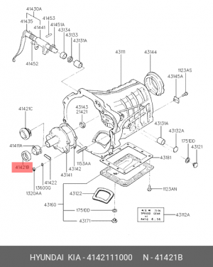 Подшипник выжимной сцепления 4142111000 HYUNDAI KIA