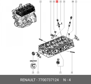 Колпачок маслосъемный 7700737124 RENAULT